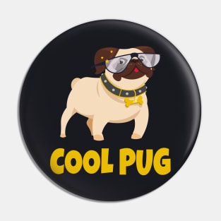 Cool Pug funny Dog Puppy Kids Gift Pin