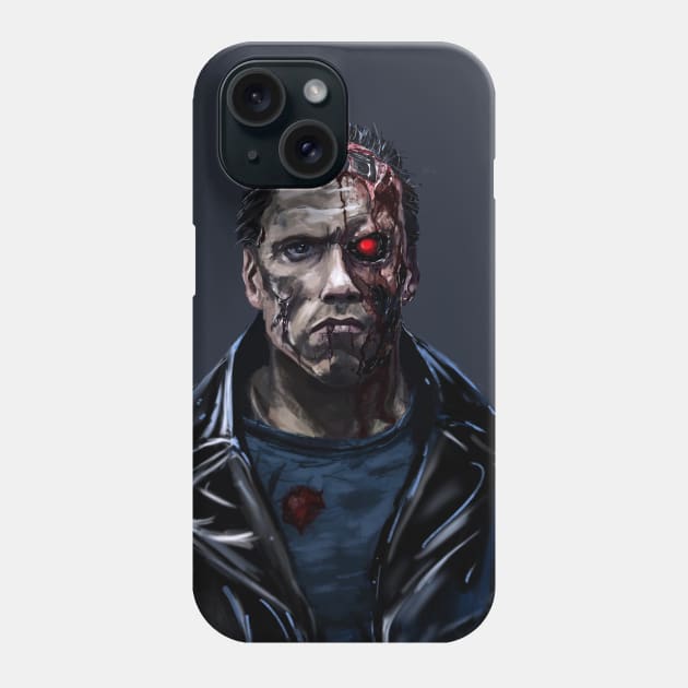 T-800 transparent design Phone Case by Art Of Lunatik