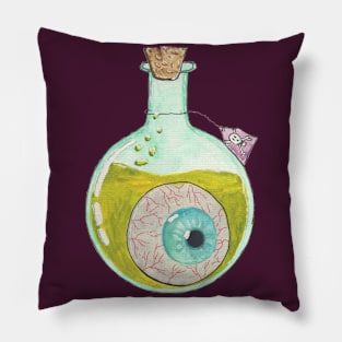 Eyeball in potion jar Pillow