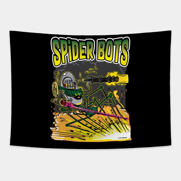 Spider Bots Attack Tapestry by eShirtLabs