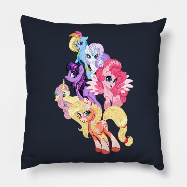 My Little Pony G5 Inspired Mane 6 Pillow by SketchedCrow