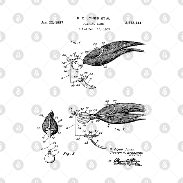 Patent Print - 1957 Fishing Lure by MadebyDesign