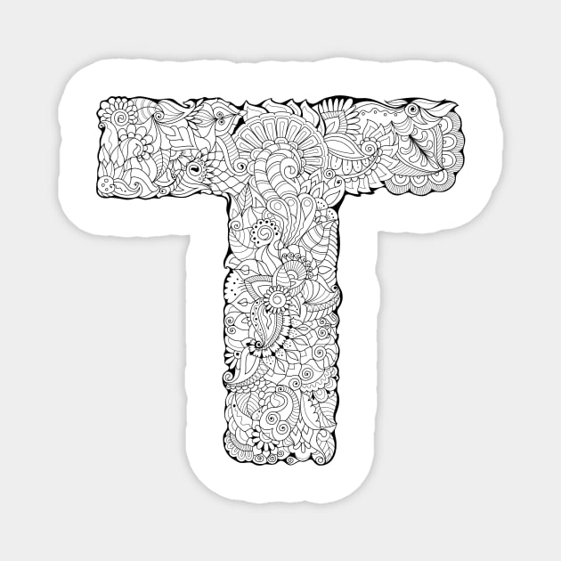 Letter T Magnet by ComPix