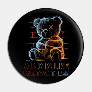 NEON TEDDY BEAR Pin