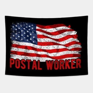 Postal worker American Flag 4th of July Tapestry