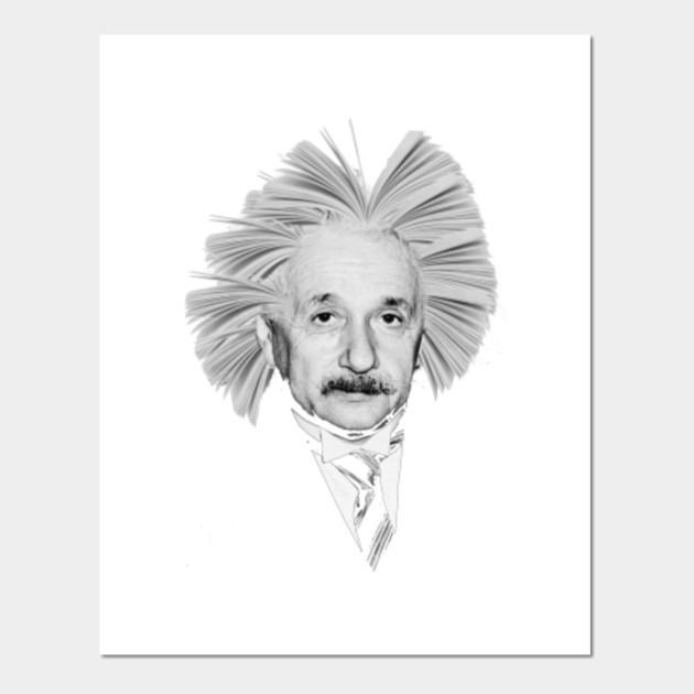 Albert Einstein Albert Einstein Affiche Et Impression D Art Teepublic Fr