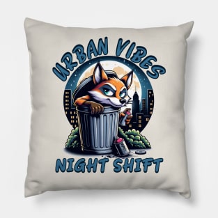 Urban Vibes Graffiti Fox Pillow