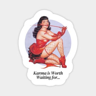 Karma Vintage Graphic Poster Magnet