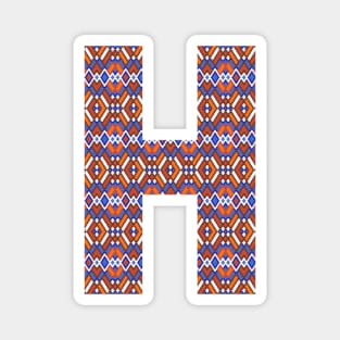 Monogram Letter H- geometric pattern Magnet
