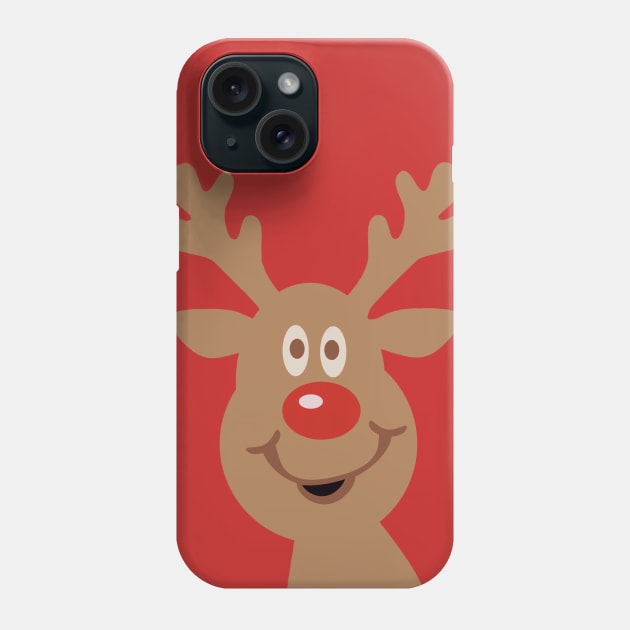 Happy Reindeer Phone Case by Yule