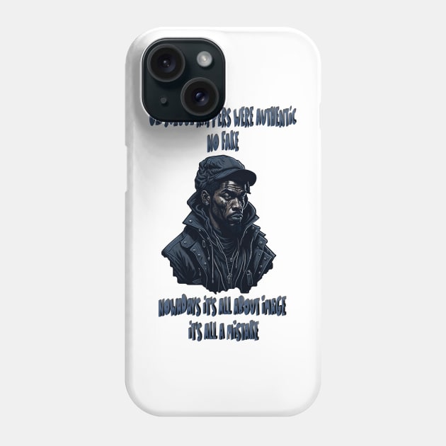 Oldschool vs Newschool: Authenticity in Rap Phone Case by OmStyle Studio