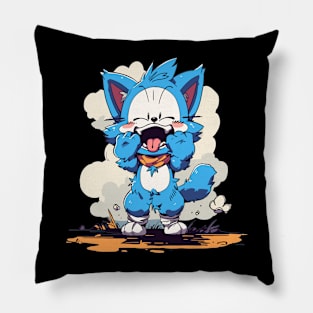 Excited Smurf Pillow