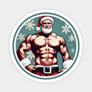 Muscle Santa Claus Magnet