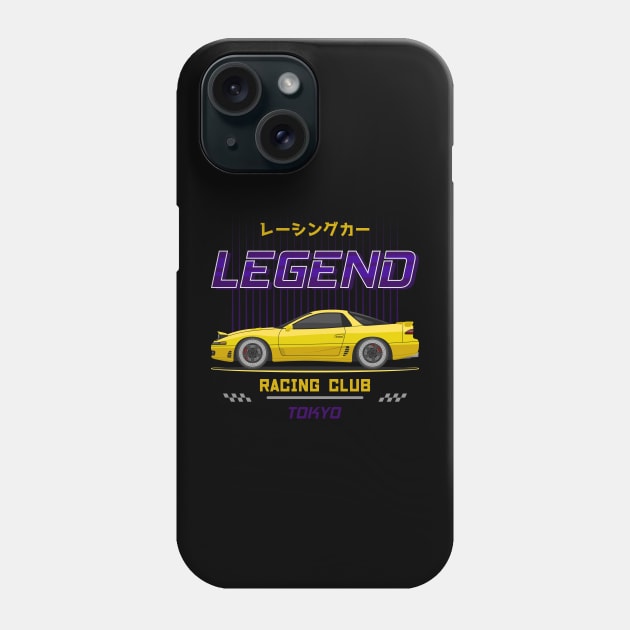 Tuner Yellow 3KGT JDM Phone Case by GoldenTuners
