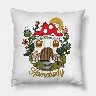 Homebody Mushroom House Pillow