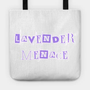 Lavender Menace Vintage Text Tote