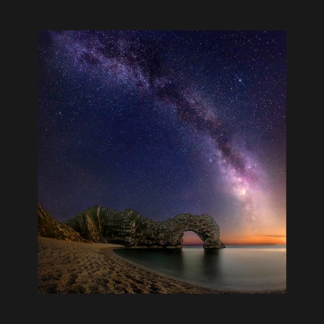 Milky Way over Durdle Door Rocks by TonyNorth