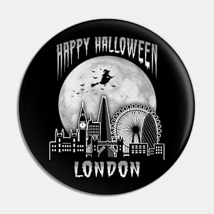 Happy Halloween London United Kingdom Pin