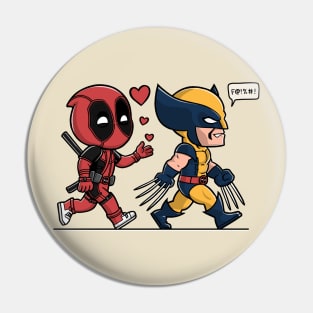 Deadpool & Wolvine Best Friends Pin