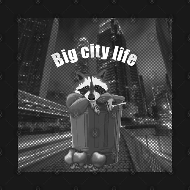 Big city life Urban raccoon by KateQR