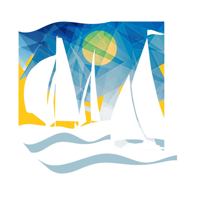 Abstract Nautical Sailing Regatta by Sailfaster Designs