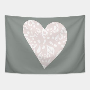 Nature Love Heart - Pink. Tapestry