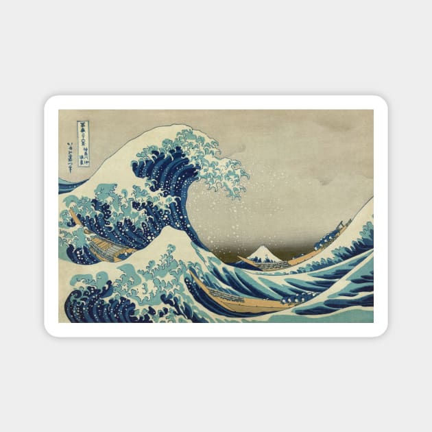 Great Wave Off the Coast of Kanagawa by Katsushika Hokusai Magnet by MasterpieceCafe