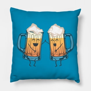 Two pitchers of beer... The Best Buddies Forever Pillow