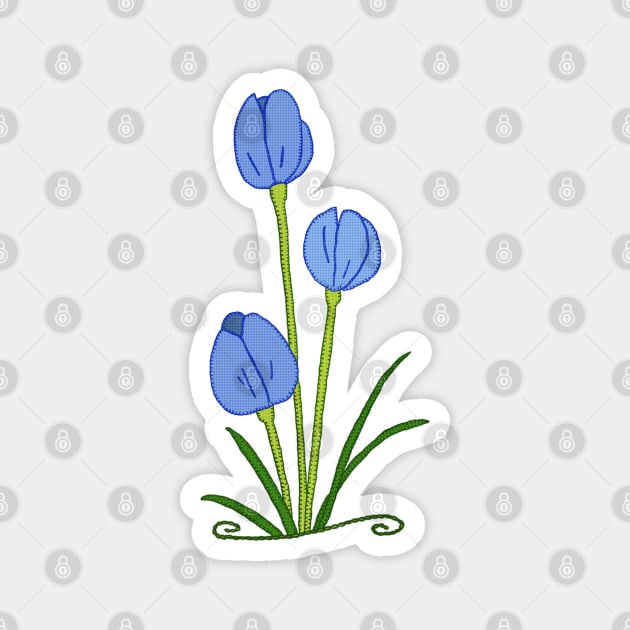 Blaue Blumen Magnet by Blumchen