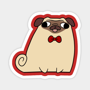 Red Bow Tie Pug Magnet