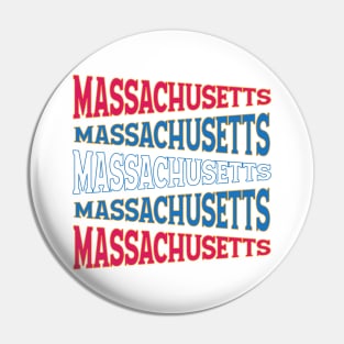 TEXT ART USA MASSACHUSETTS Pin