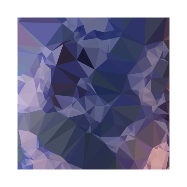 Bluebonnet Blue Orange Abstract Low Polygon Background by retrovectors