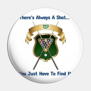 Pool Player Graphic Design Pin