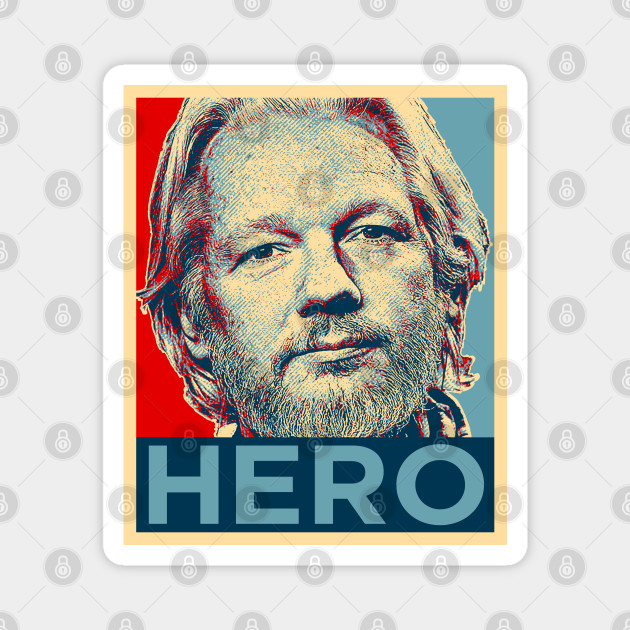 Julian Assange Hero Wikileaks Assange Magnet Teepublic Au