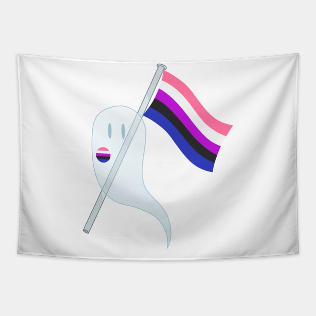 Pride Ghosts - Genderfluid Tapestry by WhiteRabbitWeirdo