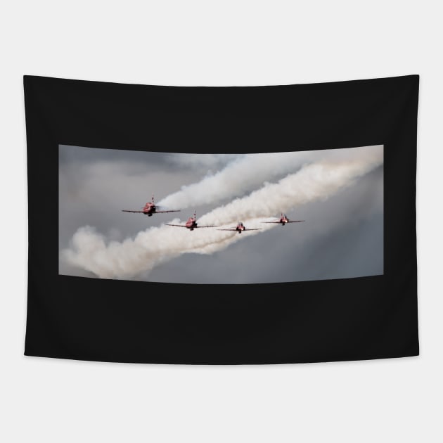 Red Arrows Tapestry by aviationart