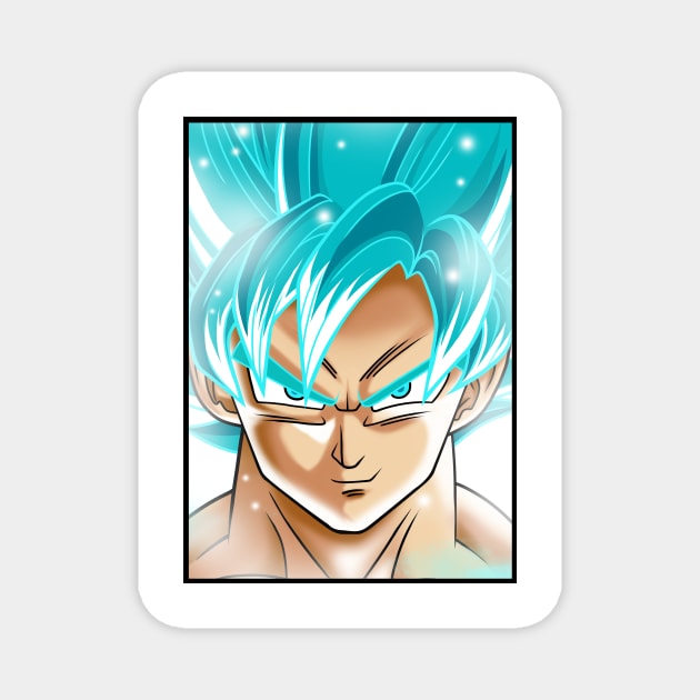 Goku Blue Magnet by silentOp