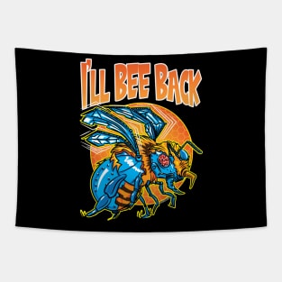 I'll Bee Back Cyborg Killer Bee Tapestry