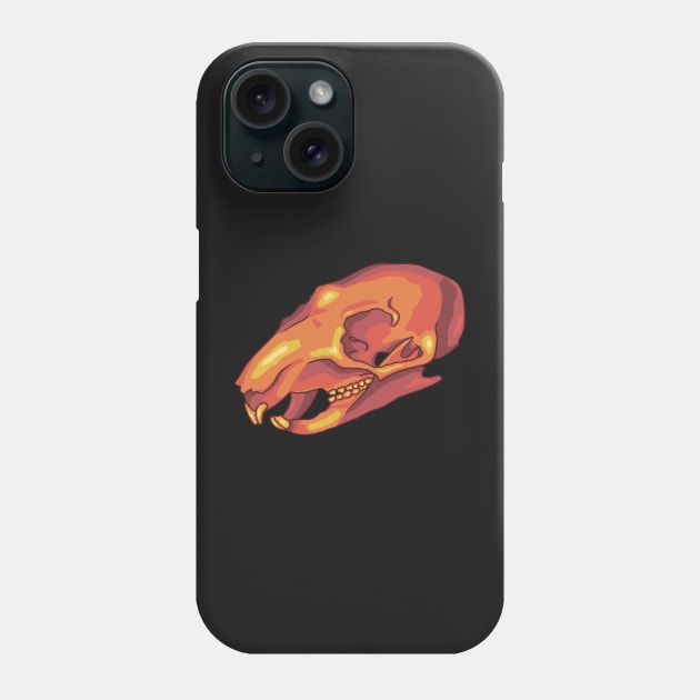 Neon Squirrel Skull Phone Case by elfenthusiast