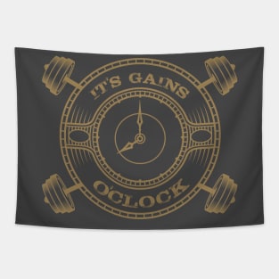 IT's Gains OClock funny workout Gift Tapestry