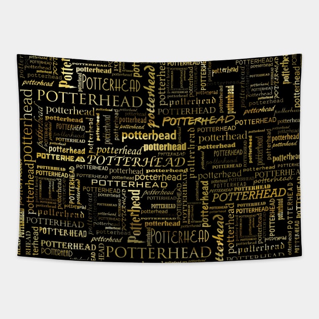 Potterhead pattern / texture (liquid gold) - gift idea Tapestry by Vane22april