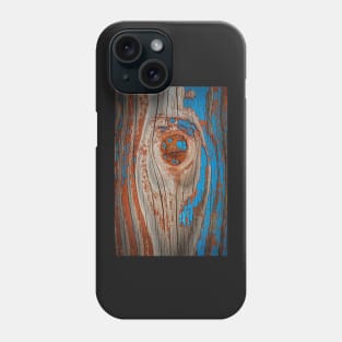 Red and Blue Wood Abstract Phone Case