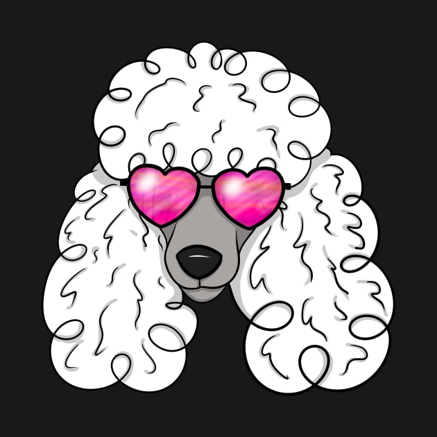 Poodle With Sunglasses by OneCraftyLady