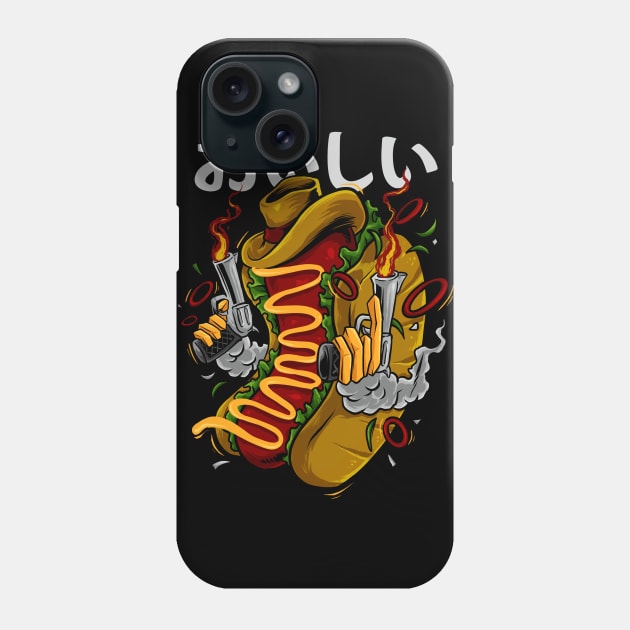 cowboy hotdog Phone Case by spoilerinc