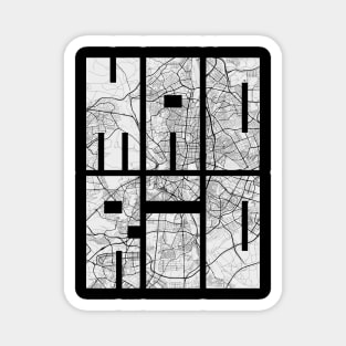 Madrid, Spain City Map Typography - Light Magnet