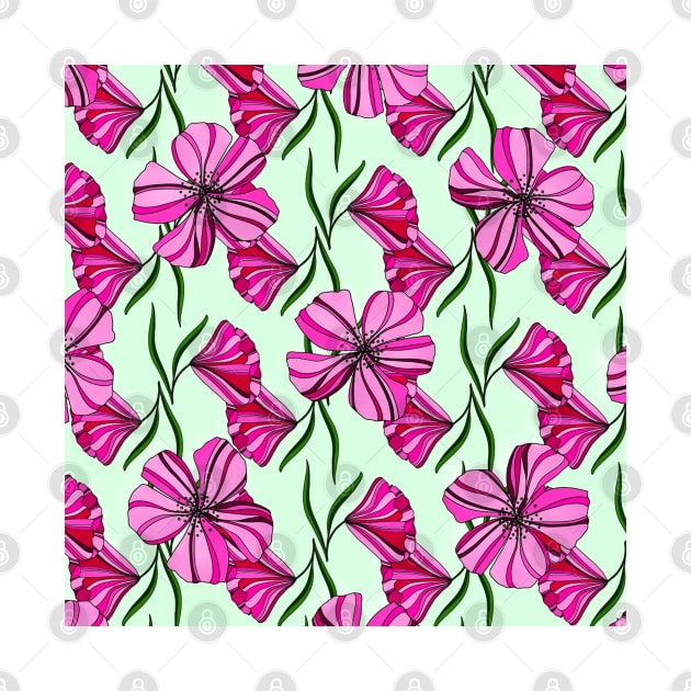 Flowers and leaves pattern by TheSkullArmy