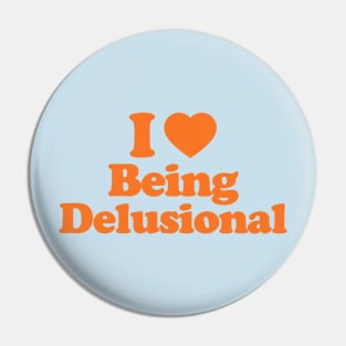 Y2K Tee Shirt, 100% delusional Shirt, Funny Tee, 2000's t-Shirt, I heart being delusional, I Love Being Delusional, 90s Aesthetic, Funny Quote Y2K Pin