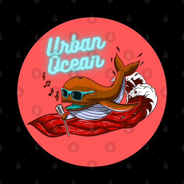 Urban Ocean Crooner Whale (Orange) by urbanoceandesigns