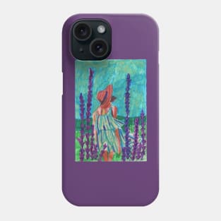 Girl in the Meadow Phone Case