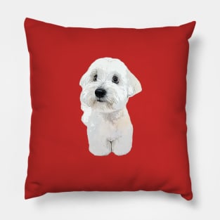 Coton de tulear dog teddy Pillow